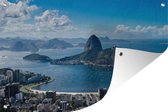 Muurdecoratie Brazilië - Rio de Janeiro - Zee - 180x120 cm - Tuinposter - Tuindoek - Buitenposter