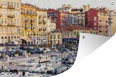 Le port animé de la ville française de Nice Poster Jardin 180x120 cm - Toile de jardin / Toile d'extérieur / Peintures d'extérieur (décoration de jardin) XXL / Groot format!