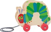 Trekfiguur / trekdier hout - "Rupsje Nooitgenoeg" - Houten speelgoed vanaf 1 jaar