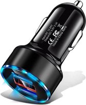 USB auto lader-metaal mini autolader-Power Drive 2 legering 18W 4.8A dual USB autolader met LED-licht