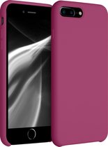 kwmobile telefoonhoesje voor Apple iPhone 7 Plus / 8 Plus - Hoesje met siliconen coating - Smartphone case in frambozenroze