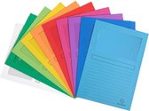 ACROPAQ - 50 x Insteekmappen A4 - 22 x 31 cm, Duurzaam, Gerecycleerd - Venstermappen, Dossiermappen - Assorti kleuren