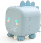 Digitale Kinderwekker Met Licht - Blauwe Wekker - Slaaptrainer kinderen - Nachtlamp met klok  - Dinosaurus wekker