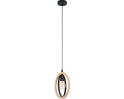 Foto: Eglo basildon hanglamp e27 19 cm zwart bruin