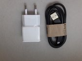 5V 2A Oplader Wit met Micro USB naar USB A 1m Kabel