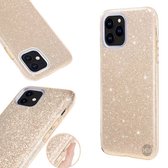 Apple iPhone 12 Glitter Goud Siliconen Gel TPU / Back Cover / Hoesje iPhone 12