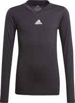 adidas GN5710 Sportshirt - Maat 128  - Unisex - Zwart/Wit