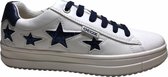 Geox rits veter bling bling navy sterren sneakers Rebecca wit mt 31