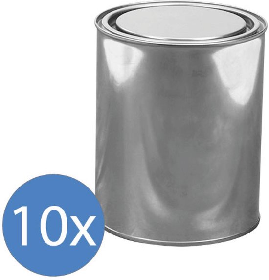 Pot de peinture vide - 10 pièces - couvercle inclus - 1, 0 litre - Ø 10,8 x  H 13,2 cm | bol.com