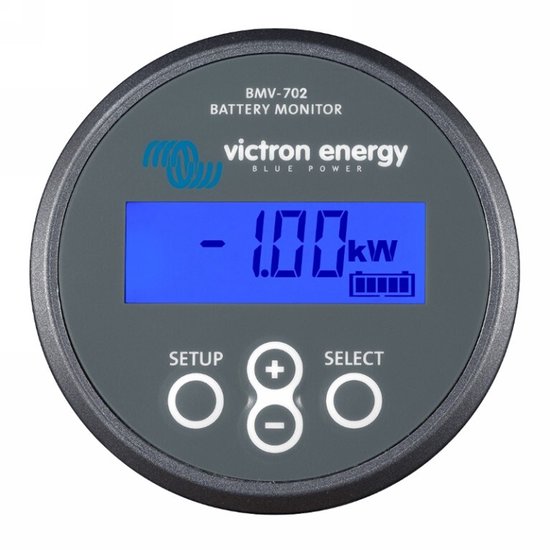 Victron BMV-702 Accumonitor 9-90V DC, nauwkeurige accu laadstatus, 500A shunt, laag stroomverbruik, ampère-uren meter