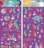 Shimmer & Shine - Stickers - 2 Stickervellen - Extra grote stickers
