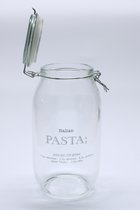 Voorraadpot - Pasta - glas - transparant - 12 x 13 x 25 cm hoog