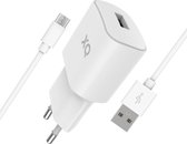 Xqisit Netstroomadapter 2.4A 1 USB-A poort EU- Micro-USB kabel