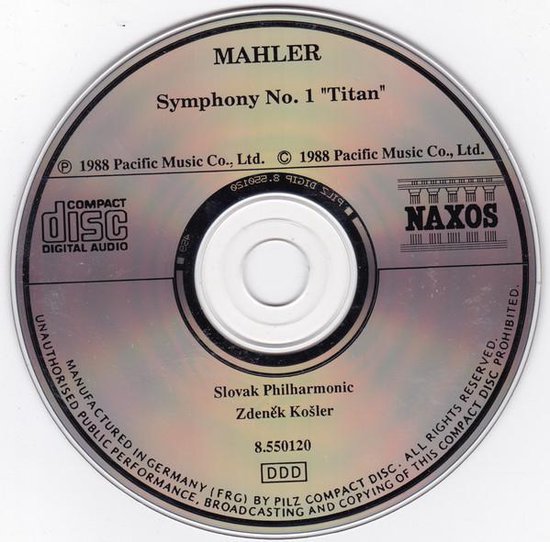 Foto: Mahler slovak philharmonic zdenek kosler symphony no 1 titan 