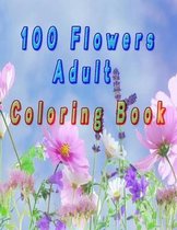 100 flowers adult coloring book