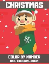 Christmas Color By Number Kids Coloring Book