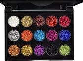 Teayason oogschaduw set - 15 kleuren - Glitter - Make up geschenkset