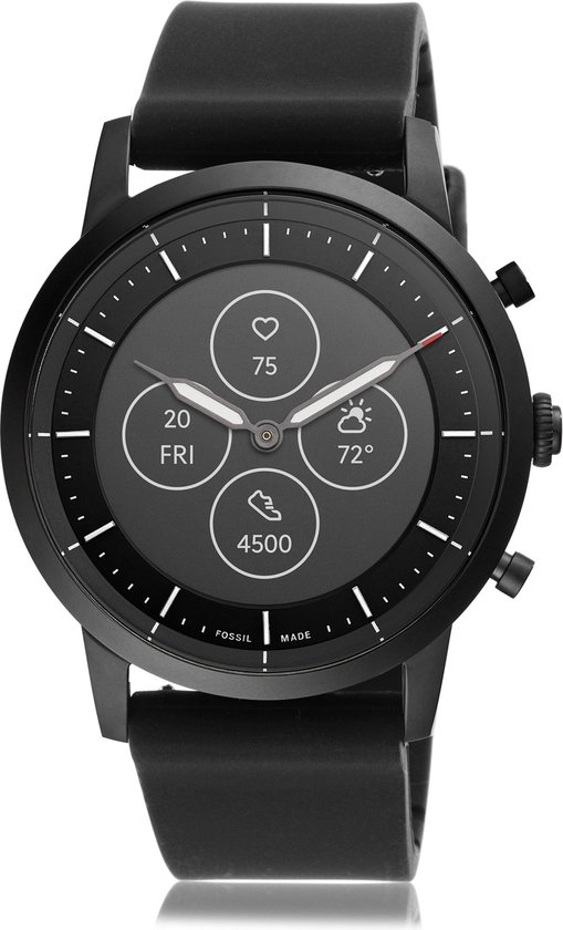 Fossil Collider Hybrid HR FTW7010 Smartwatch Heren - 42 mm - Zwart