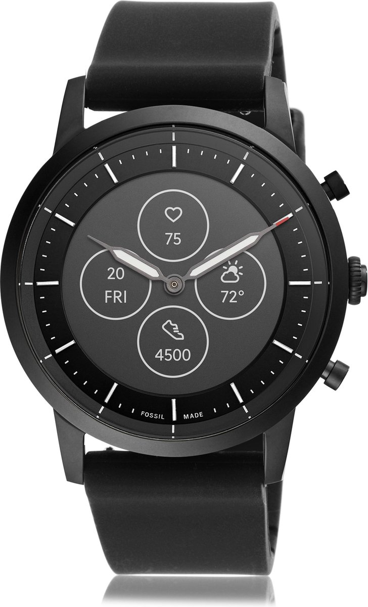 Fossil Collider Hybrid HR FTW7010 Smartwatch Heren - 42 mm - Zwart | bol.com