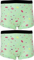 Funderwear meisjes boxershorts candy 2-pack  - 146  - Mint