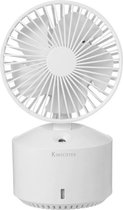 Koelte&Zo Mini Ventilator met Vernevelaar Wit – USB Ventilator – Aircooler – Ventilator – Tafelventilator – 5 Snelheden