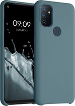 kwmobile telefoonhoesje voor OnePlus Nord N100 - Hoesje met siliconen coating - Smartphone case in arctisch blauw