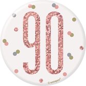 Button 90 Jaar Rosé Goud 8cm
