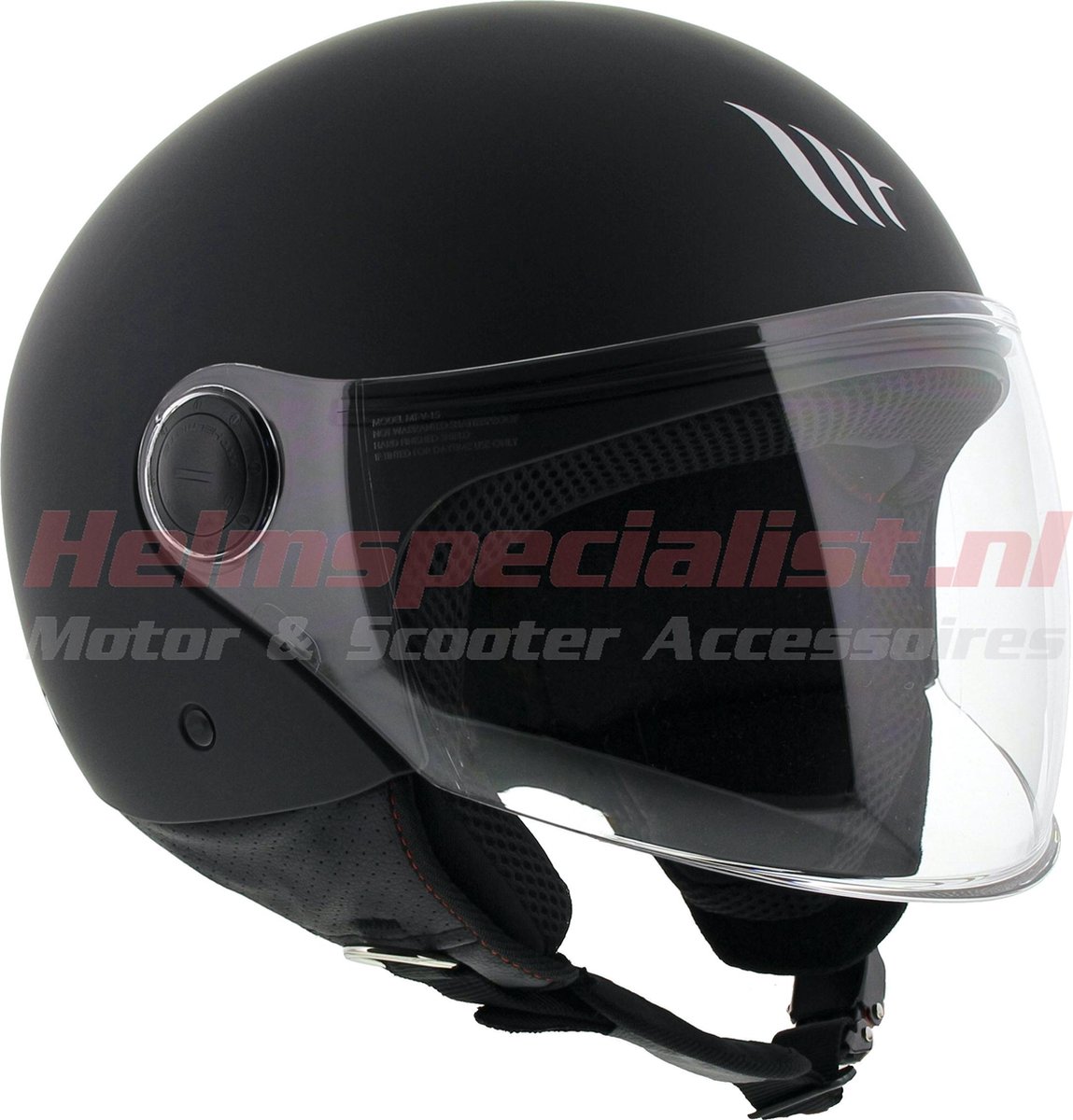 MT Street Jethelm - Motorhelm - Mat zwart - Maat S