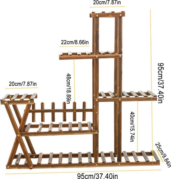 EDA Plantenroller Op Wieltjes - Ø 30 Cm, 5 Multidirectionele Wielen, Draagt Tot 150 Kg - Steenlook Design, Leisteen Grijs