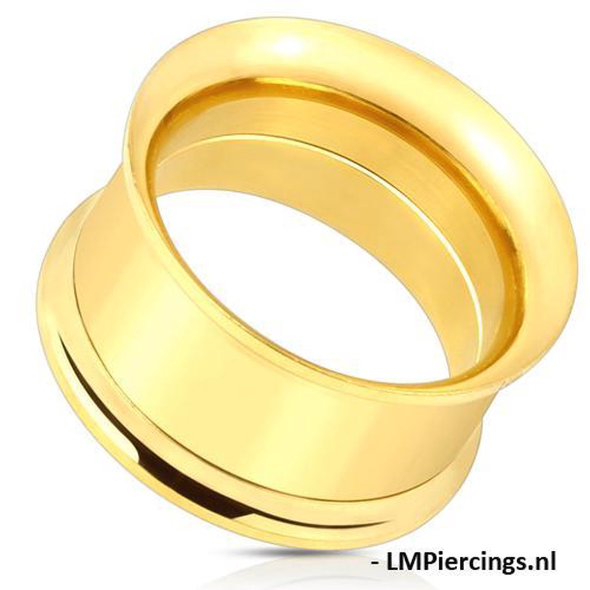 Screw-fit tunnel 10 mm - goud - LMPiercings