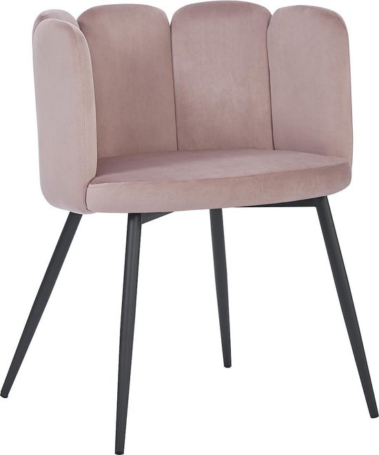 HTfurniture-five finger chair-pink velvet
