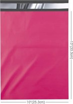 100 stuks - roze webshop kleding verzendzakken - 25.5 x 33.1 cm poly mailers groot, verzendzakken enveloppen postzakken voor verpakking coax kledingzakken zelfklevend kleding gripzak post