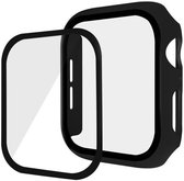 EP Goods - Full Cover Tempered Glass Screen Protector Cover/Hoesje Voor Apple Watch Series 4/5/6/SE 40mm - Hard - Protection - Zwart
