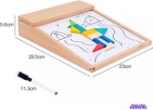 Figuren en Verhalen Educatief  Houten Magnetische Duurzame Puzzel - Duurzame Houten Speelgoed - Creatief - Ontwerpen - Krijten _ Krijtbord - White Bord - Stiften - Tekenen - Interactief Leren