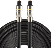 By Qubix ETK Digital Optical kabel 30 meter - toslink audio male to male - Optische kabel nickel series - zwart audiokabel soundbar