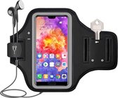 Sport / Hardloop Armband voor Huawei P40 Pro / P40 / P30 Pro / P30 / P20 Pro / P20 / Mate 30 Pro / Mate 30 / P Smart + / P Smart -Verstelbaar, Koptelefoon Aansluitruimte en Sleutelhouder - Le