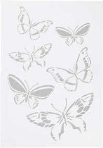 Sjabloon - Flexibel Tekensjabloon - Hobbysjabloon - Vlinders - A4 - 21x29,7cm - Viva Decor