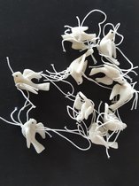 10x porte-bonheur colombe blanche de polystone | Poupées chanceuses