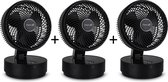 Clean Air Optima® 3 pièces CA-404B - Ventilateur à circulation Design - Oscillation 80º et 180º - Extrêmement silencieux - Mode veille