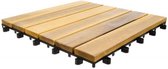 Terrastegels hout - Houten vlonders - Set van 10 kliktegels - 30x30cm - Hout