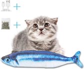 Elektrisch kattenspeeltje - Dansende Vis - Realistische Bewegende Vis met Kattenkruid - Kattenspeeltjes - USB oplaadbaar - Speelgoed voor katten - Makreel