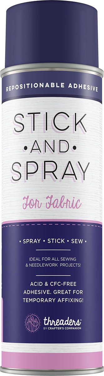 Crafter's Companion Stick & Spray lijm - Herpositioneerbare textiellijm - Zuurvrij
