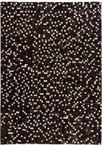Medina Vloerkleed vierkant patchwork 160x230 cm echt leer zwart/wit