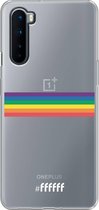 6F hoesje - geschikt voor OnePlus Nord -  Transparant TPU Case - #LGBT - Horizontal #ffffff