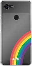 6F hoesje - geschikt voor Google Pixel 3 XL -  Transparant TPU Case - #LGBT - Rainbow #ffffff