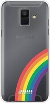 6F hoesje - geschikt voor Samsung Galaxy A6 (2018) -  Transparant TPU Case - #LGBT - Rainbow #ffffff