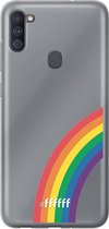 6F hoesje - geschikt voor Samsung Galaxy A11 -  Transparant TPU Case - #LGBT - Rainbow #ffffff