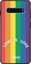 6F hoesje - geschikt voor Samsung Galaxy S10 Plus -  TPU Case - #LGBT - Love Is Love #ffffff