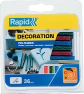 Rapid 5001424 Bâtons de colle - Paillettes Rouge/Vert/ Blauw - Glitter (36pcs)