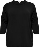 Only Carmakoma T-shirt Carlamour 3/4 Top Jrs Noos 15229806 Black Dames Maat - W46 X L48